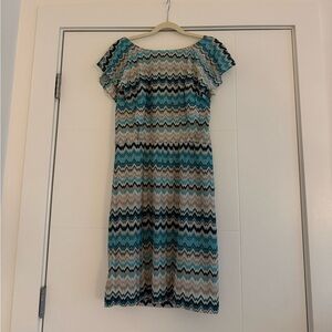 J. Taylor Chevron Pattern Dress